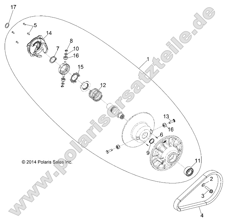 Drive Train, Secondary Clutch