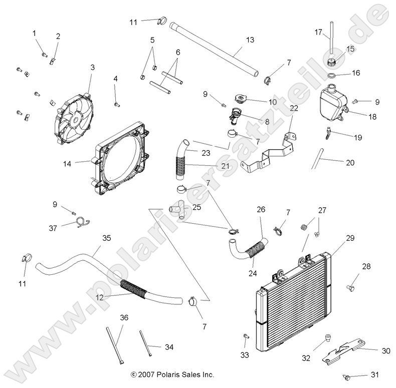 ENGINE, COOLING SYSTEM (Built 4/06/09 and Before)