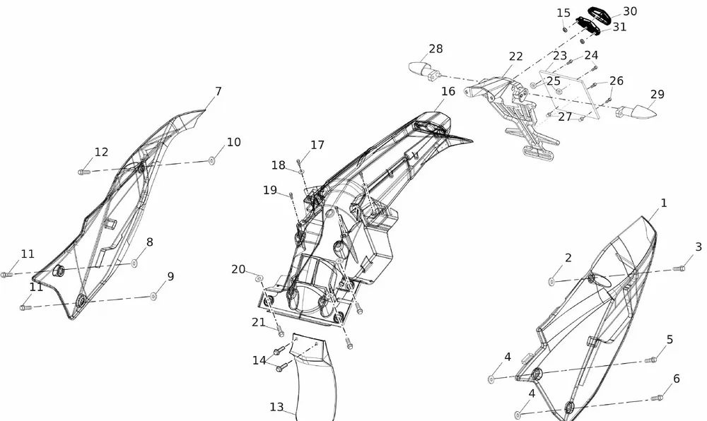 Kunststoffteile hinten
