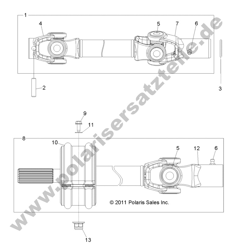 DRIVE TRAIN, FRONT PROP SHAFT