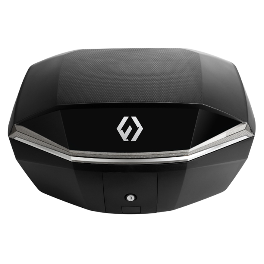 Furchtlos-SHIELD-L-Luxe-Topcase-48-Liter-schwarz-silber-FU11TCUP000L14EX-100027-vorne