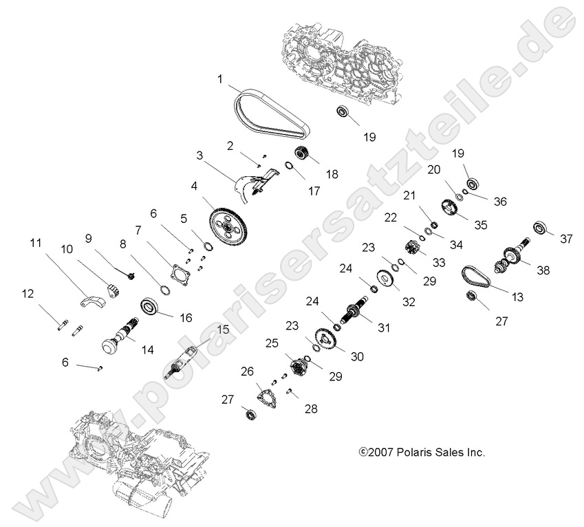 DRIVE TRAIN, MAIN GEARCASE INTERNAL