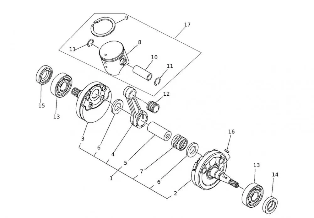 Kurbelgehaeusedeckel-Fantic-XX-125-2T-EVO-Motocross-2022 Kurbelwelle - Kolben