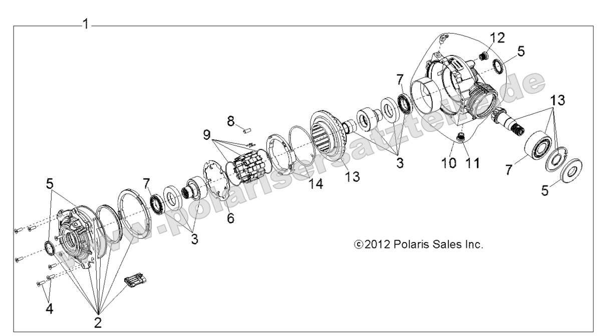DRIVE TRAIN, FRONT GEARCASE INTERNALS