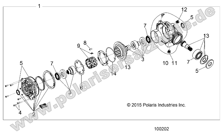 Drive Train, Front Gearcase Internals (to 7/1/16)