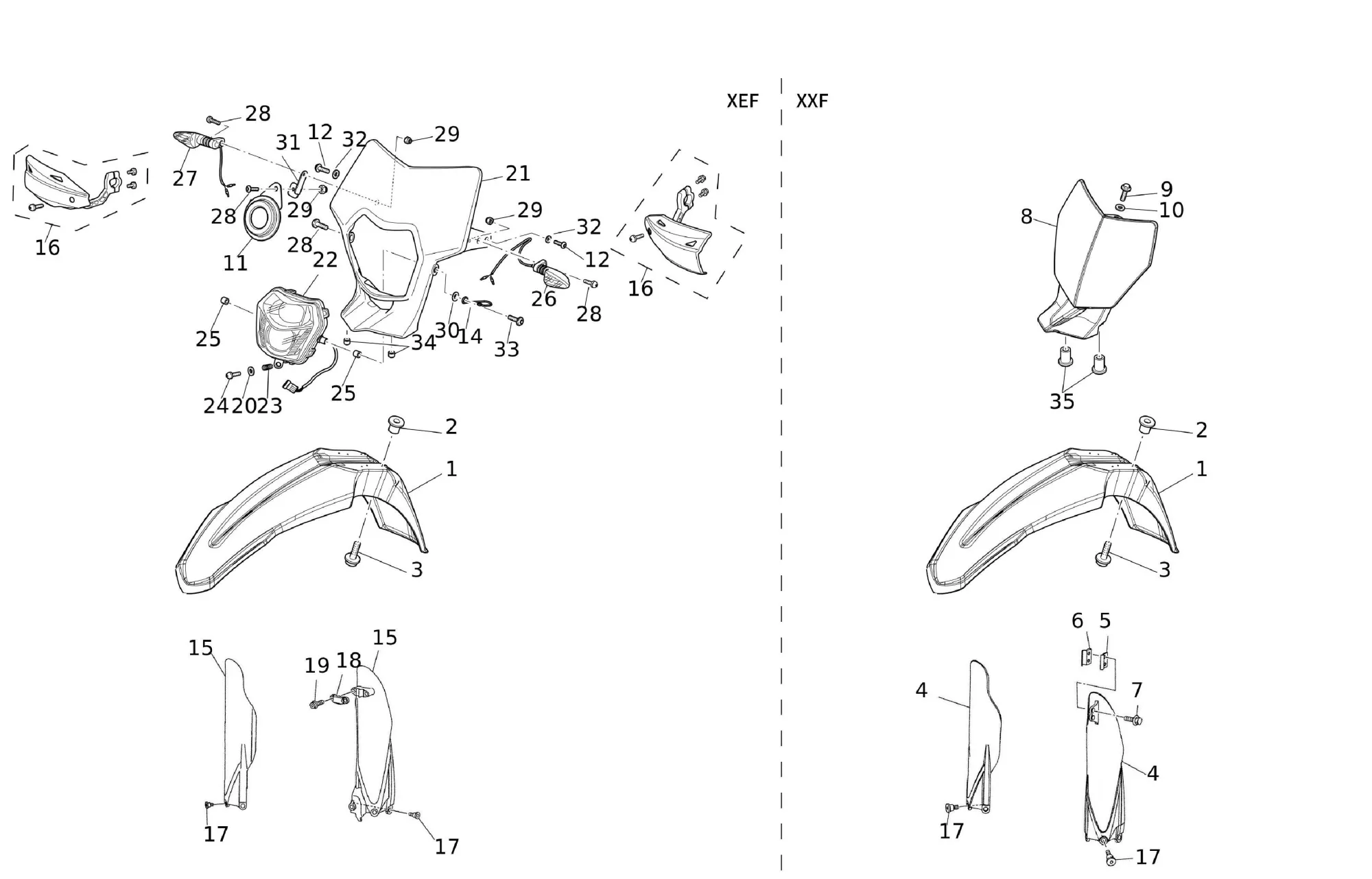 Verkleidung vorne Verkleidung vorne