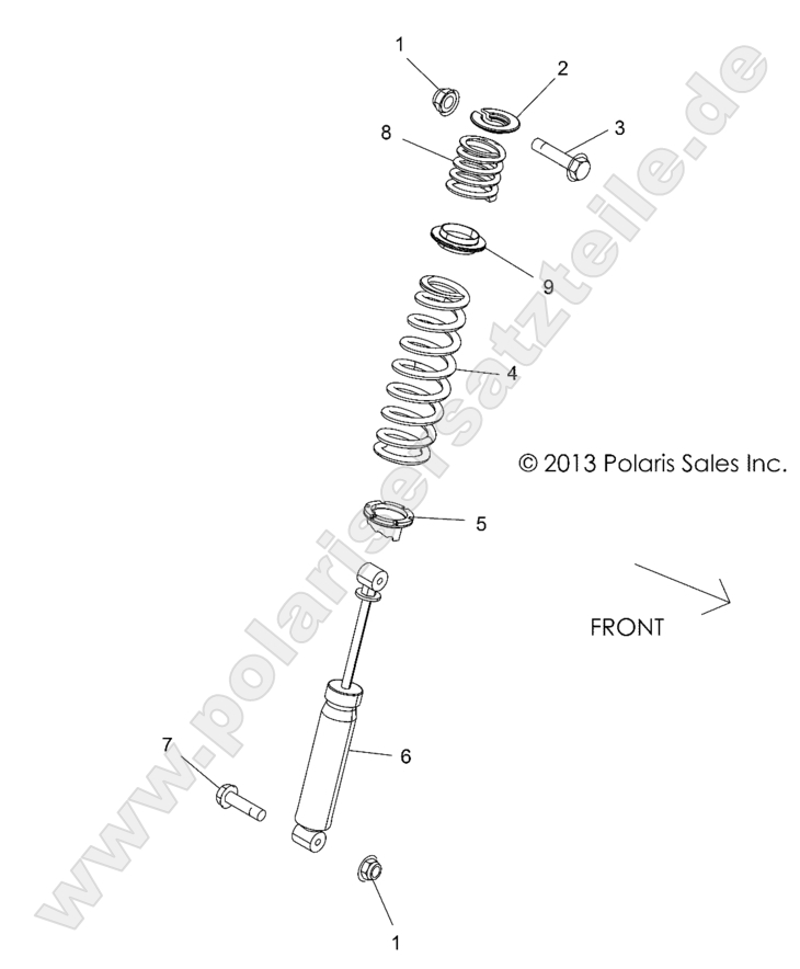 SUSPENSION, REAR SHOCK MOUNTING