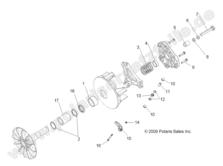 drive train primary clutch