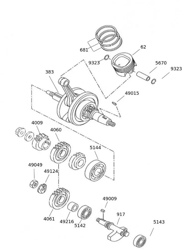 Kolben - Kurbelwelle