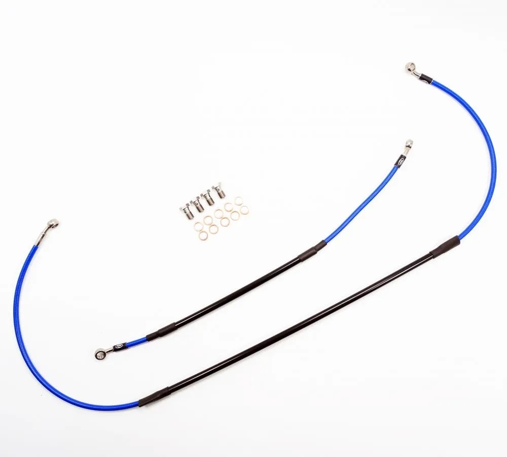 HEL MX Racing Stahlflex Bremsleitung Set blau - Yamaha YZ 250F / YZ 450F 2014-22