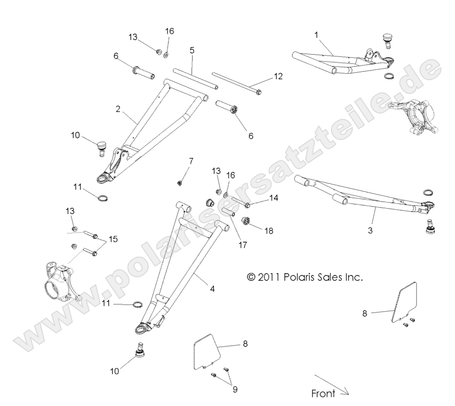 SUSPENSION, FRONT CONTROL ARMS