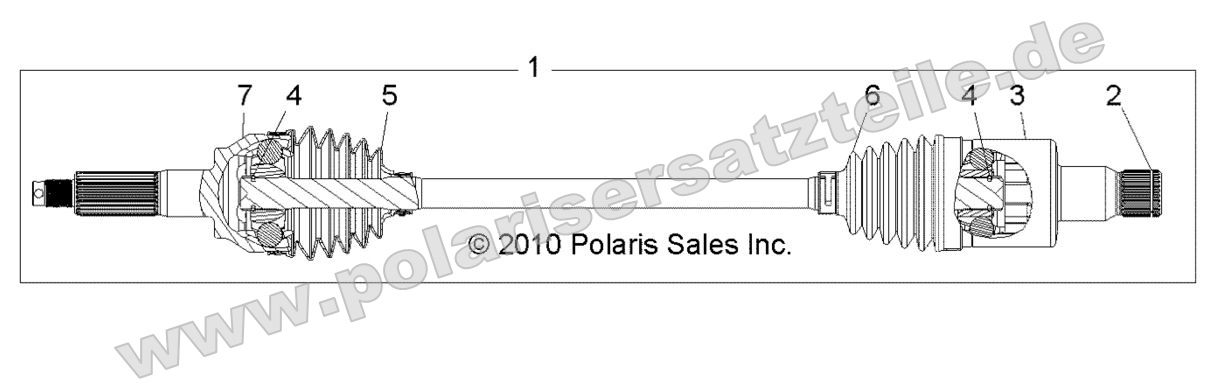 DRIVE TRAIN, REAR HALF SHAFT
