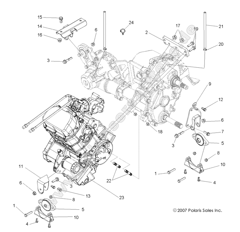 ENGINE, TRANSMISSION MOUNTING