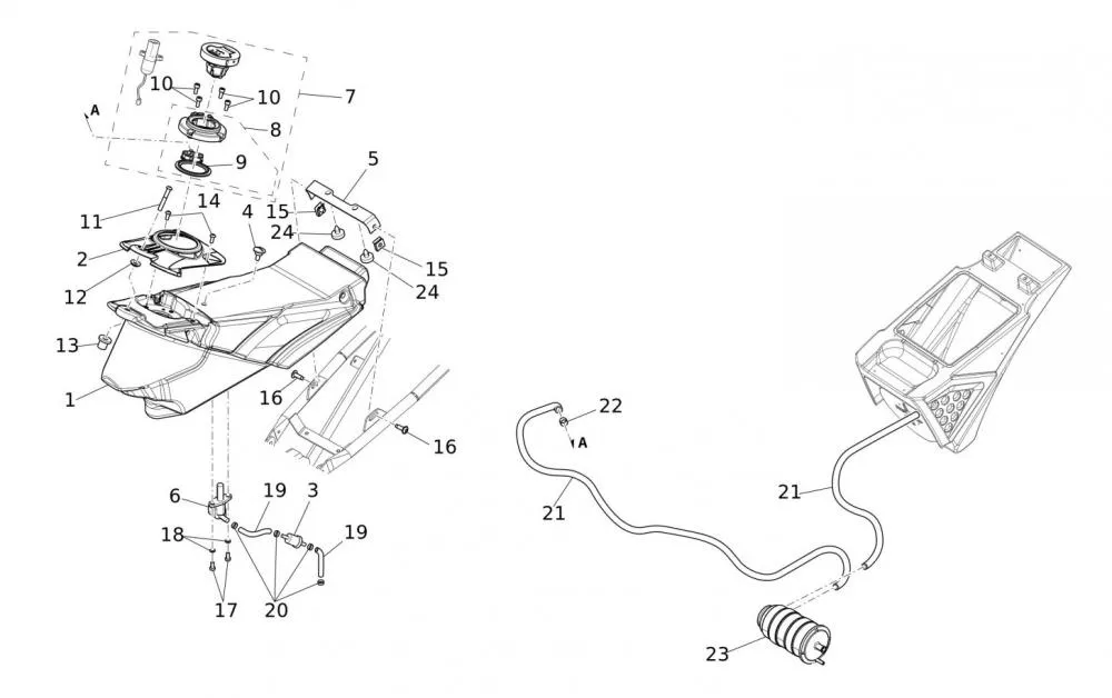 Tank-Fantic-XM-50-Motard-XE-50-Enduro-2021-22 Kraftstofftank