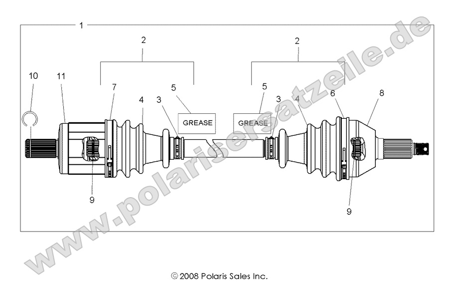 DRIVE TRAIN, FRONT HALF SHAFT