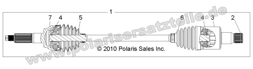 DRIVE TRAIN, REAR HALF SHAFT
