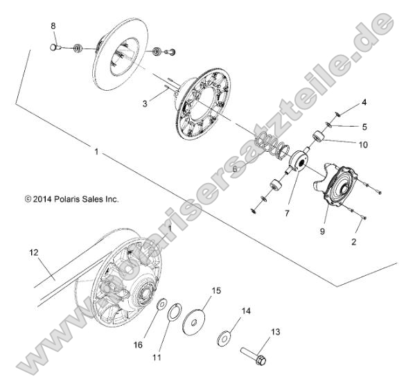 Drive Train, Secondary Clutch