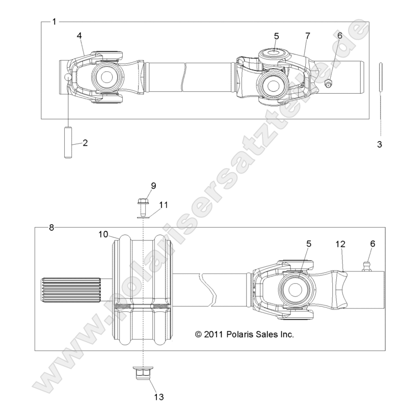 DRIVE TRAIN, FRONT PROP SHAFT
