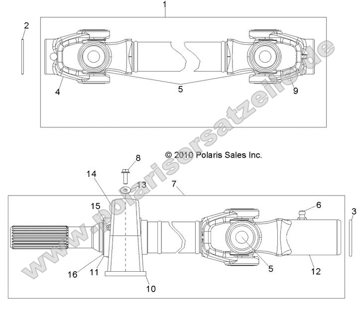 DRIVE TRAIN, FRONT PROP SHAFT
