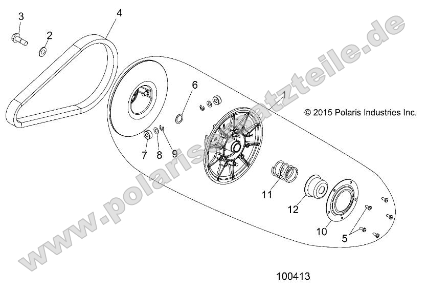 Drive Train, Secondary Clutch (100413)
