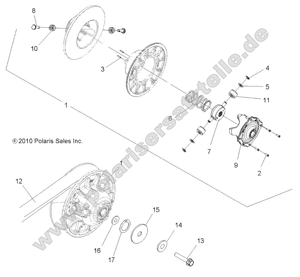 Drive Train, Secondary Clutch (A17SVA95N2)