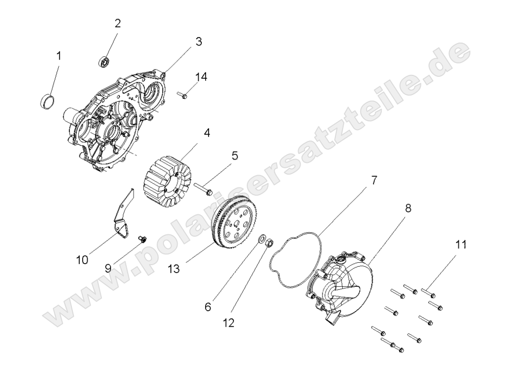 ENGINE, STATOR and FLYWHEEL