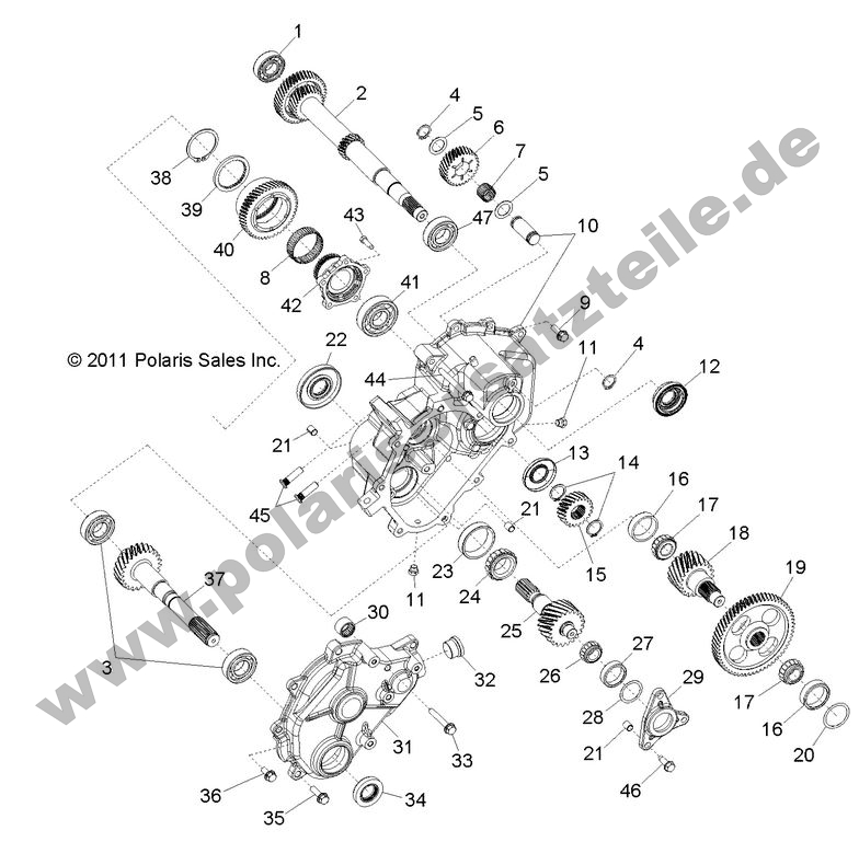 DRIVE TRAIN, MAIN GEARCASE INTERNALS 1