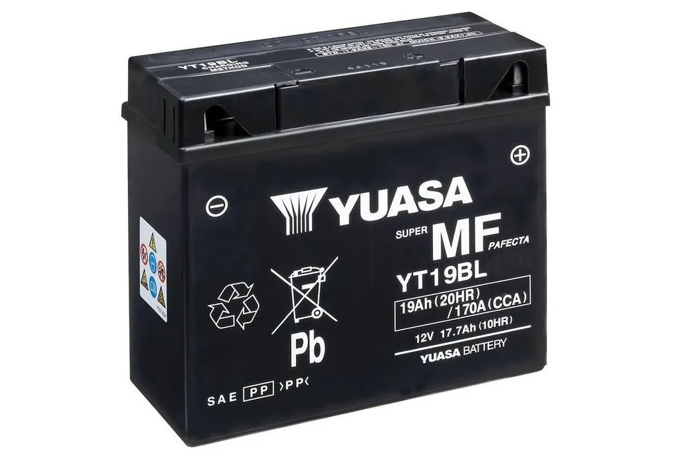 Yuasa YT19BL AGM Batterie 12V 17,7AH WC - Einbaufertig (YT19BL-BS NH1220 51913) Yuasa YT19BL AGM Batterie 12V 20 AH (WC) ab Werk gefüllt