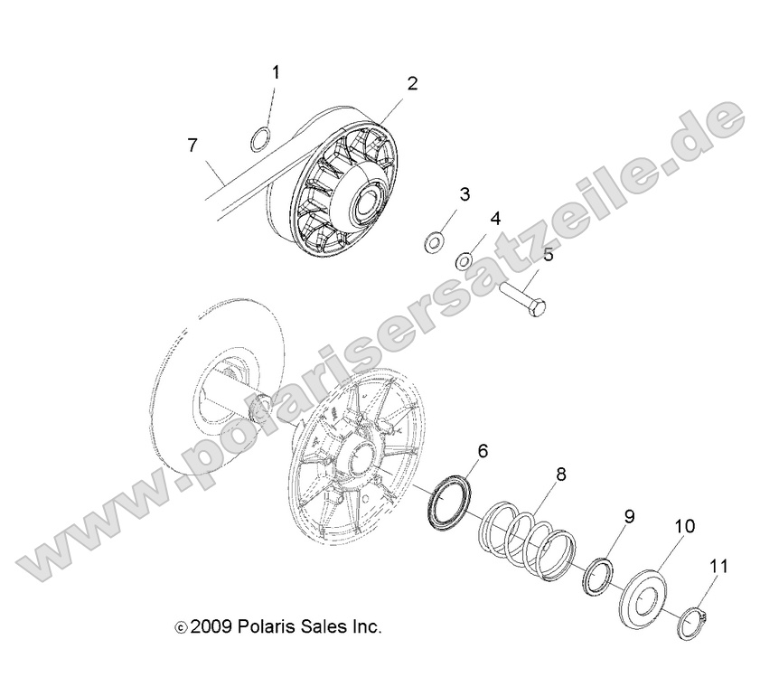 DRIVE TRAIN, SECONDARY CLUTCH