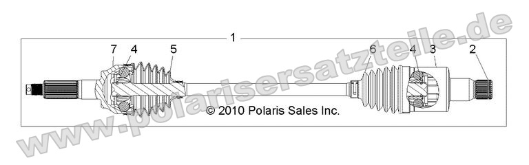 DRIVE TRAIN, REAR HALF SHAFT