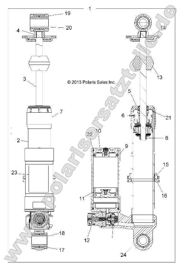 Suspension, Shock, Front (49ATVSHOCKFRT7044135)