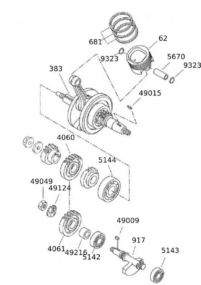 52456_93Ixe5exg1C7ca0 Kurbelwelle / Ausgleichswelle
