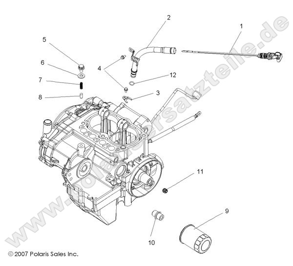 engine dipstick and oil filter