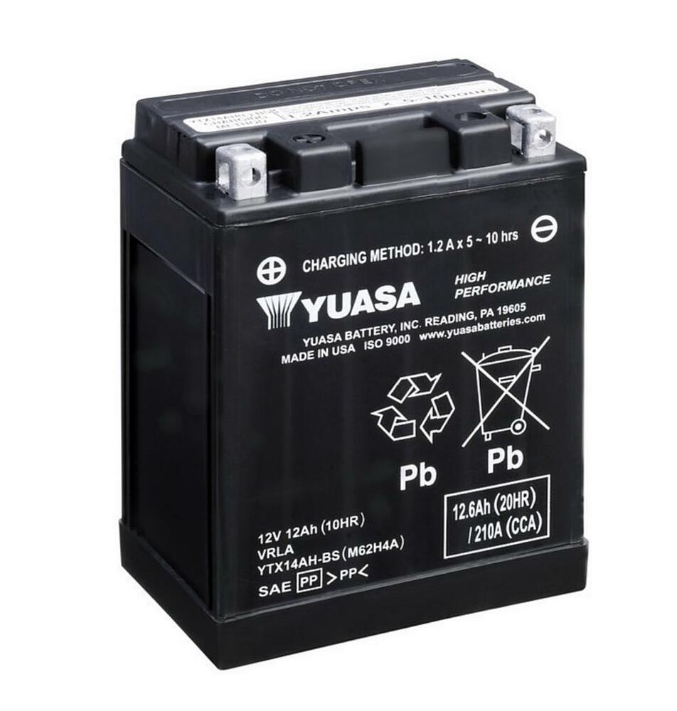 Yuasa_YTX14AH_BS_AGM_Batterie_12V_12AH___Einbaufertig Yuasa YTX14AH-BS AGM Batterie 12V 12AH - Einbaufertig (YB14A-A2)