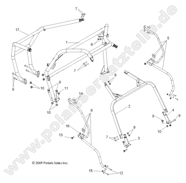 chassis cab frame and side bars