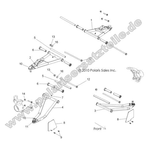 SUSPENSION, FRONT CONTROL ARMS