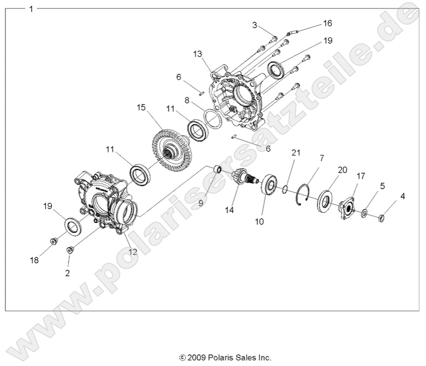 DRIVE TRAIN, REAR GEARCASE INTERNALS