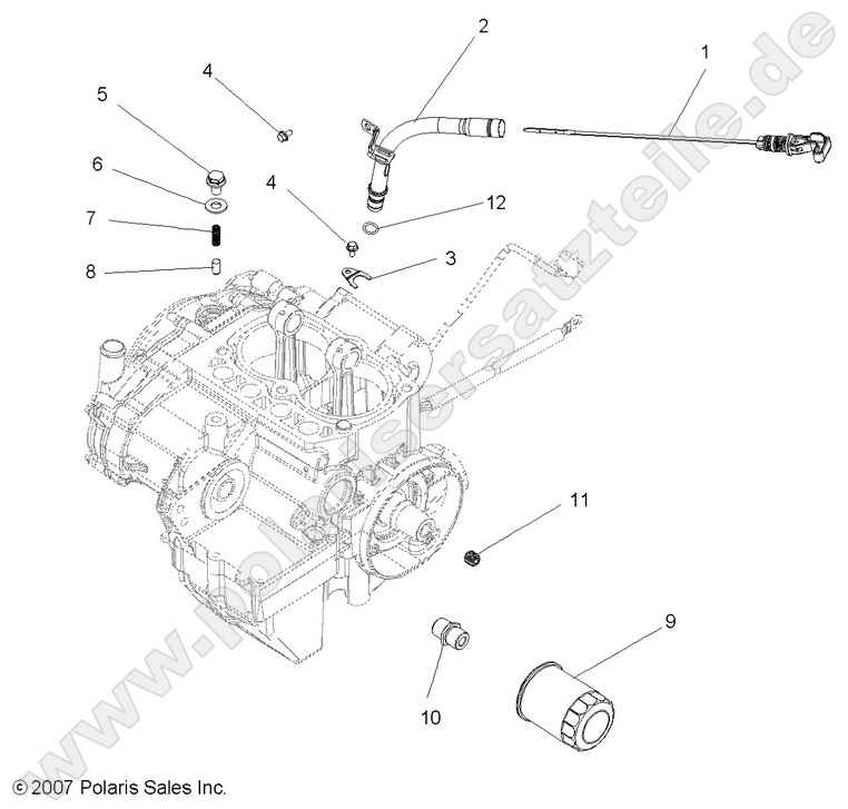 ENGINE, DIPSTICK and OIL FILTER