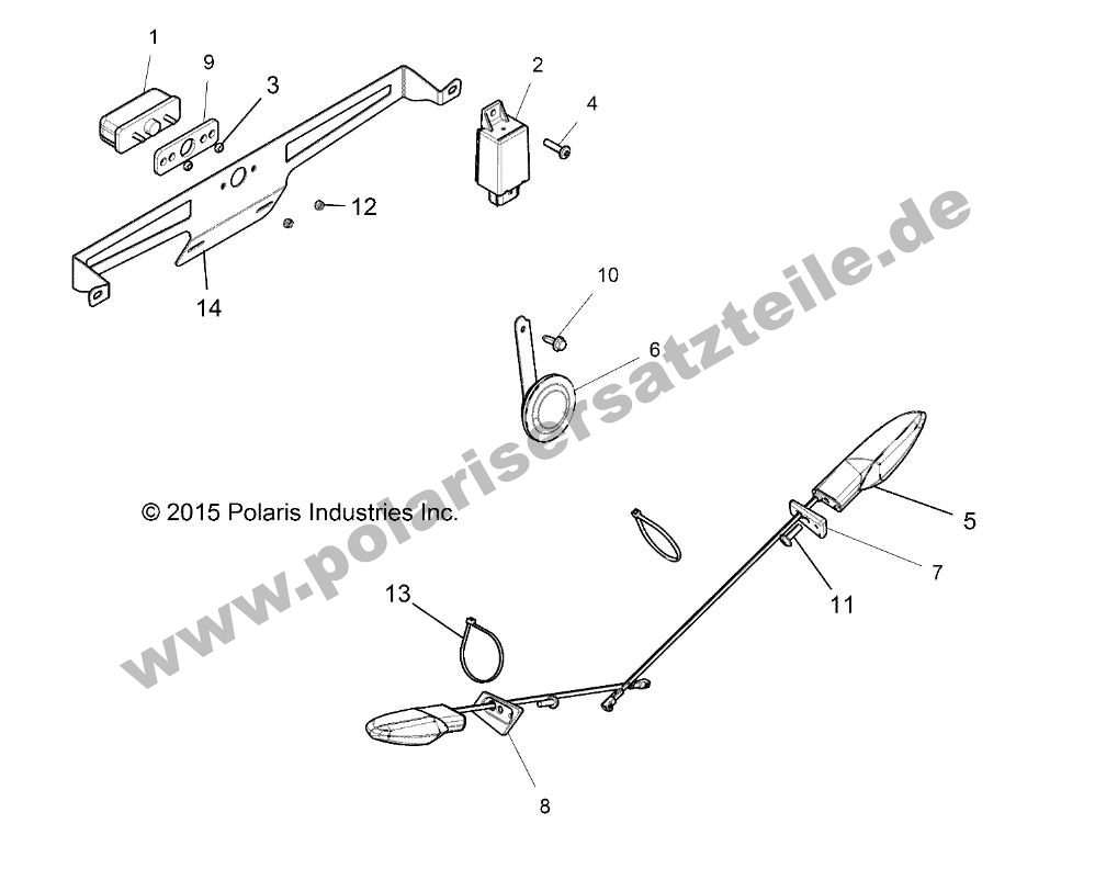 ELECTRICAL, LICENSE PLATE LIGHT, TURN SIGNAL AND HORN