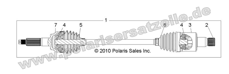 DRIVE TRAIN, REAR HALF SHAFT