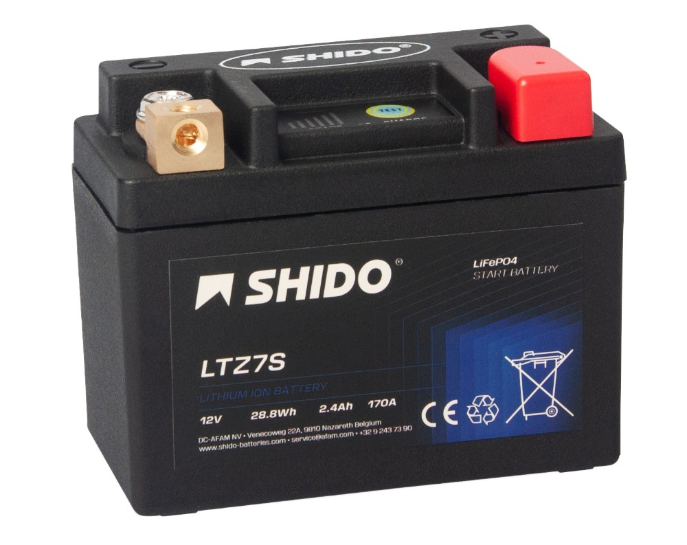 Shido LTZ7S Lithium Ionen Batterie 12V LiFePO (YTZ7S YTZ6V FTZ7S)