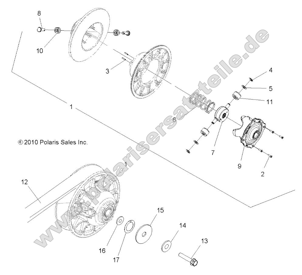 Drive Train, Secondary Clutch (A17SVS95CM)