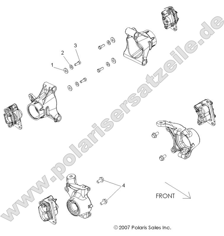 brakes caliper mounting