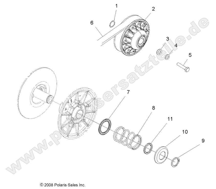 DRIVE TRAIN, SECONDARY CLUTCH