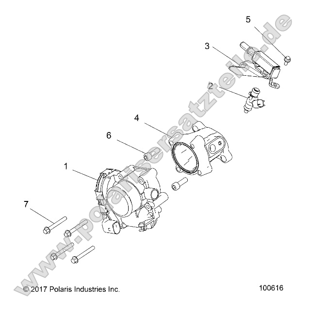 Engine, Throttle Body and Fuel Rail