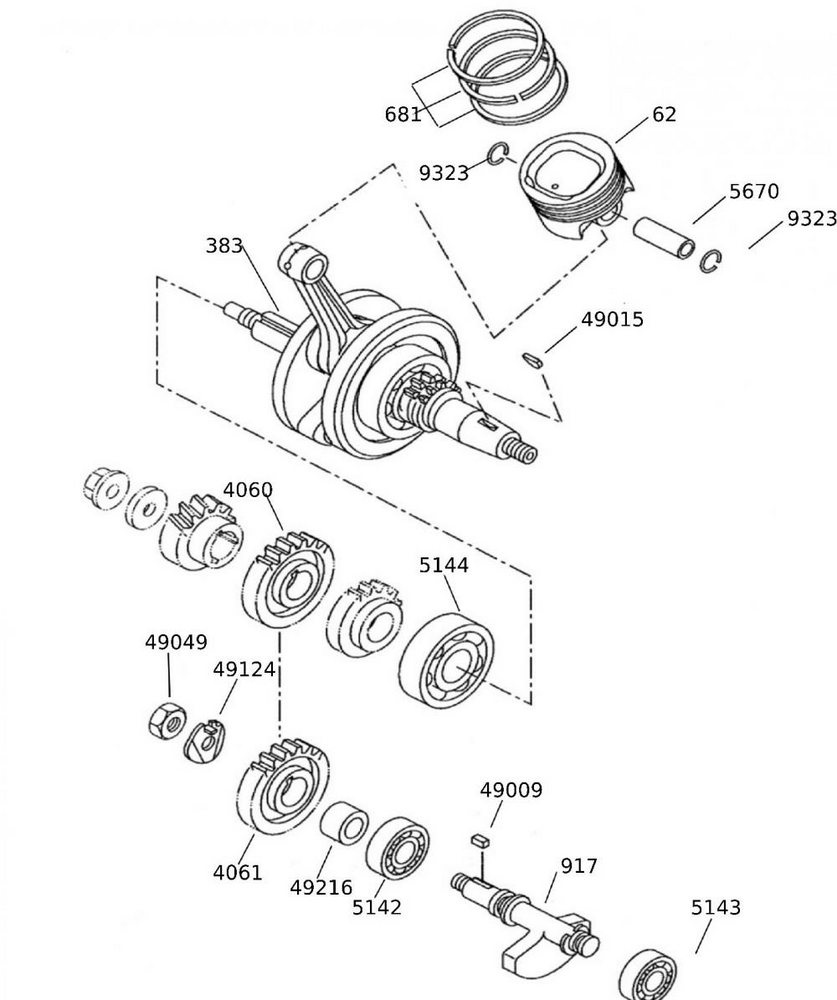 52601_90 Kolben - Kurbelwelle
