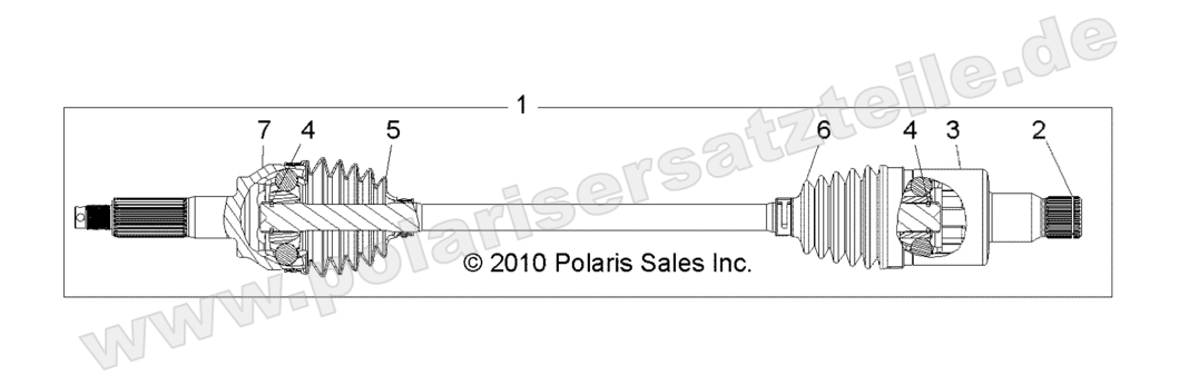 DRIVE TRAIN, REAR HALF SHAFT