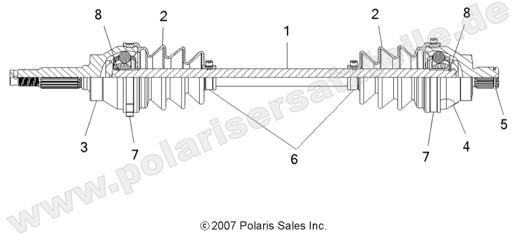 DRIVE TRAIN, REAR DRIVE SHAFT