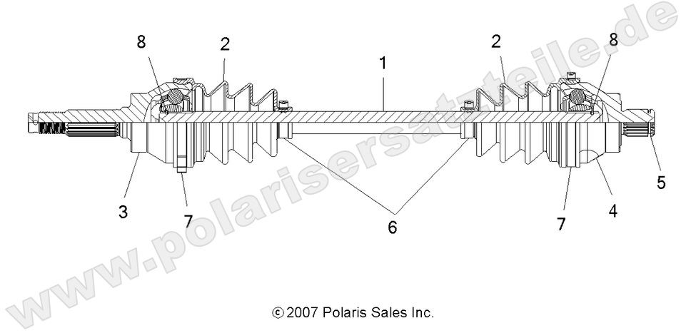 DRIVE TRAIN, REAR DRIVE SHAFT