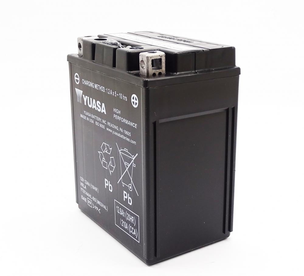 Yuasa YTX14AHL-BS AGM Batterie 12V 12AH - Einbaufertig (YB14L-A2, 12N14-3A)